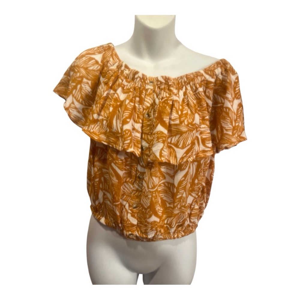 Derek Heart Off-Shoulder Ruffle Top. Size medium - Picture 2 of 9